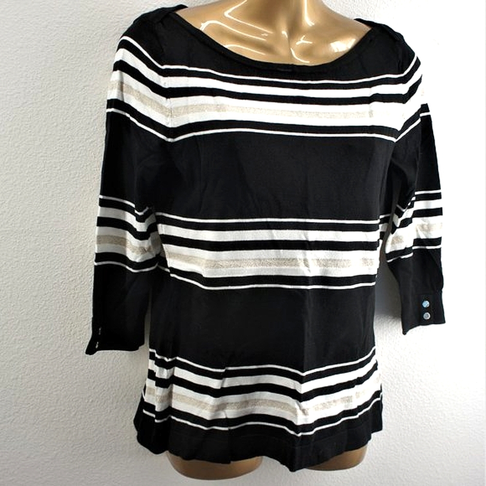 White house black market striped sweater size S